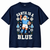 Manchester City-inspired Santa Is a Blue Christmas T-shirt – navy