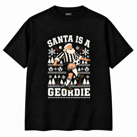 Santa Is a Geordie Newcastle-Inspired Christmas T-Shirt