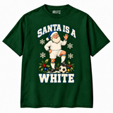 Leeds Santa Is a White Christmas tee green