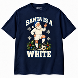 Leeds Santa Is a White Christmas tee Navy