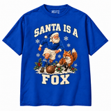 Leicester City Santa Is a Fox Christmas T-shirt — Royal Blue