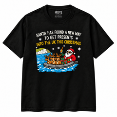 Santa Has Found A New Way Christmas T-shirt – Black