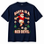Manchester Utd-inspired Santa Is a Red Devil Christmas T-shirt – navy