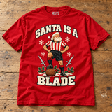 Sheffield United Santa Is a Blade Christmas T-shirt — bench