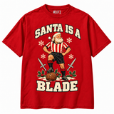 Sheffield United Santa Is a Blade Christmas T-shirt — red