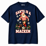 Sunderland Santa Is a Mackem Christmas tee navy