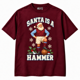 West Ham Santa Is a Hammer Christmas tee Burgundy