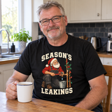 Season’s Leakings plumber Christmas T-shirt — model