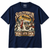 NEWTZ Sled Zeppelin Whole Lotta Snow Led Zeppelin-inspired Christmas T-shirt in navy on white background