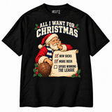 Tottenham Spurs winning the league Christmas wishlist banter T-shirt — black