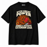NEWTZ tools-led trades humour extension black T-shirt