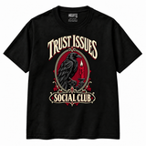Trust Issues Social Club Raven T-Shirt in black, front view
