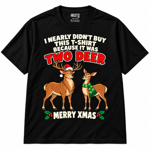 Two Deer Funny Christmas T-Shirt