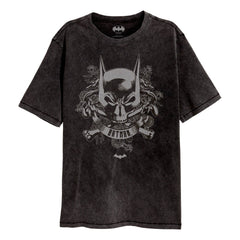 Batman Skull Crest SuperHeroes Inc. Acid Wash T-Shirt