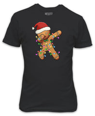 Dabbing Gingerbread Man Christmas T-Shirt - Cute Xmas Present Gift Secret Santa