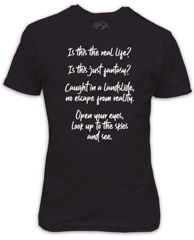 Is This The Real Life Queen Lyrics inspired t-shirt - Freddie Mercury