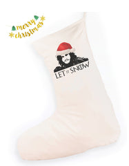 Let it Snow Christmas Stocking - Great gift 28x57cm - Jon Snow