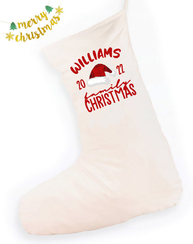 Family Christmas Stocking - cute gift 28x57cm