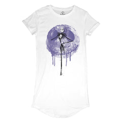 Nightmare Before Christmas Moon Drip Ladies T-shirt Dress