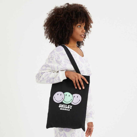 OnePointFive°C Smiley University Text Logo Tote Bag