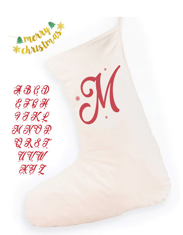 Personalised Initial on a Stocking - custom printed