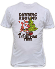 Santa Dabbing Around the Christmas Tree T-Shirt