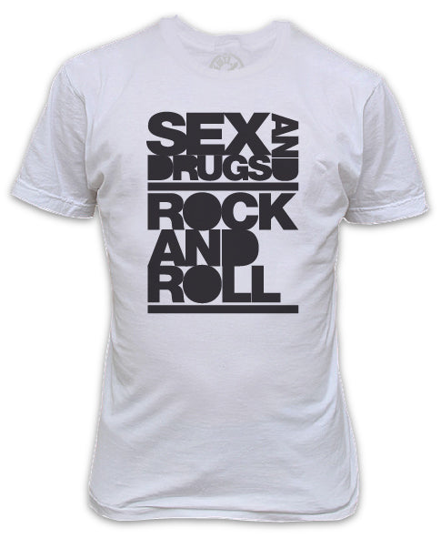 Rock 'n' Roll White Slogan T-Shirt