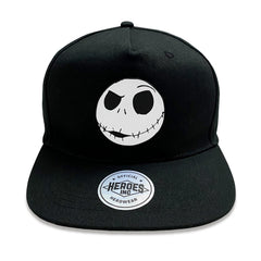 Disney Nightmare Before Christmas Jack Face Rubber Badge Unisex Adults Snapback Cap