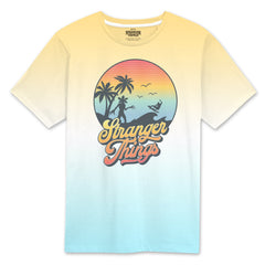 Stranger Things Sunset Circle Acid Wash Unisex T-Shirt