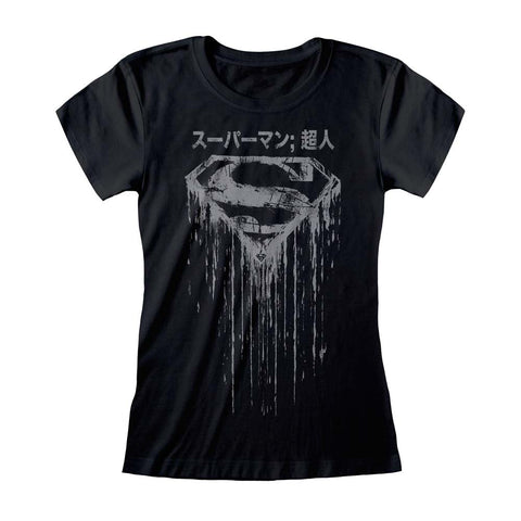 DC Comics Superman Japanese Logo Distressed T-Shirt