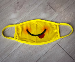 Cheeky Face Mask Emoji Cover - Washable Non Medical Double Layer Drifit Polyester